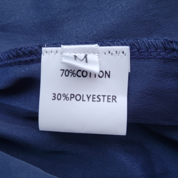 Jianshan Medium Mini-Dress Collared Swan Navy Blue Textured Party Dress - Picture 7 of 9